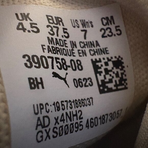 Puma Womens Platforms 390758-08 Beige & Black Sneakers With Lace-Up Closure - Picture 5 of 16